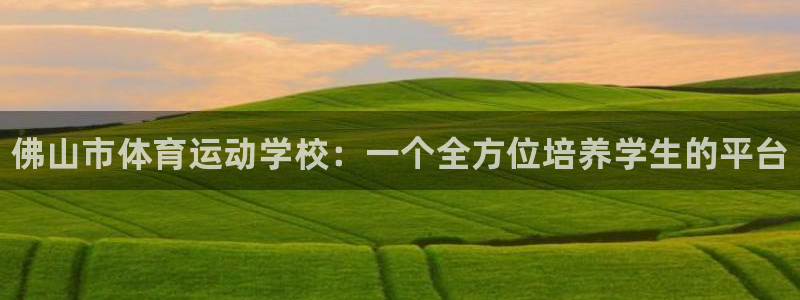 米兰体育官方正版app娱乐是那个系列的台子：佛山市体育运动学