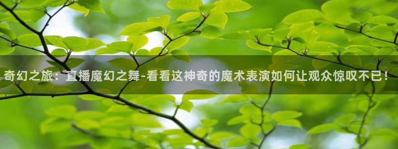 手机五星体育直播：奇幻之旅：直播魔幻之舞-看看这神奇的魔术表演如何让观众惊叹不已！
